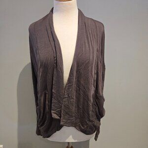 Wilfred Open Front Drape Cardigan | Size Extra Small | Dark Gray